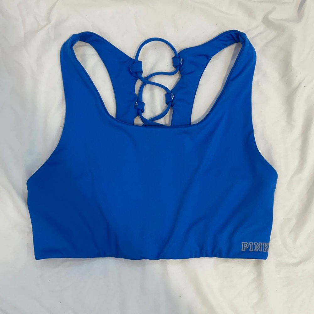 Pink sports bra